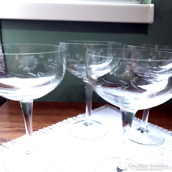 Champagne glass set - 60s