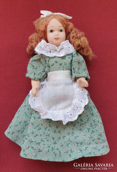 4pcs old porcelain head doll porcelain head hand foot doll house size doll