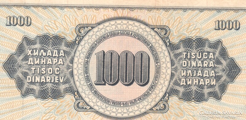 *1000 DINARA 1981 JGOSZLÁVIA*