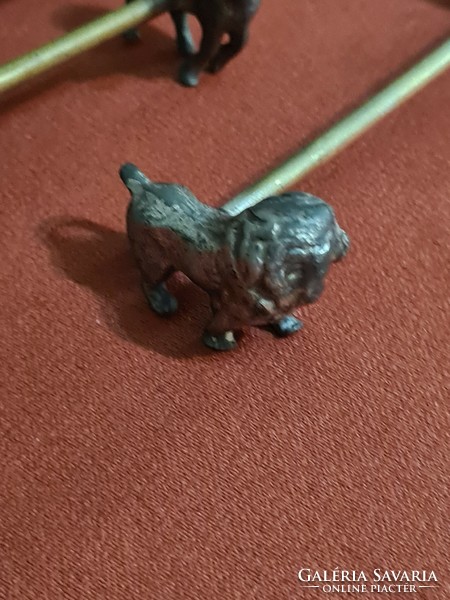 Pewter knife with animal figures 4 pcs