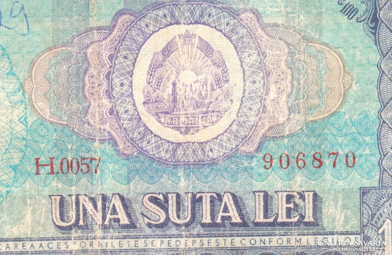 100 LEI 1966 ROMANIA