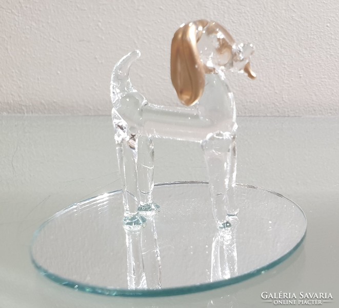 Retro glass dog ornament