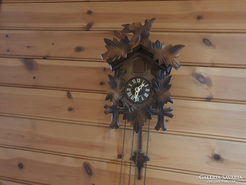 Retro Black Forest cuckoo clock, older type, freshly maintained