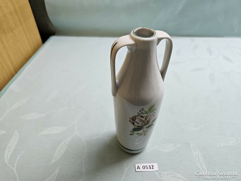 A0532 cmielow made in Poland two-ear flower pattern vase