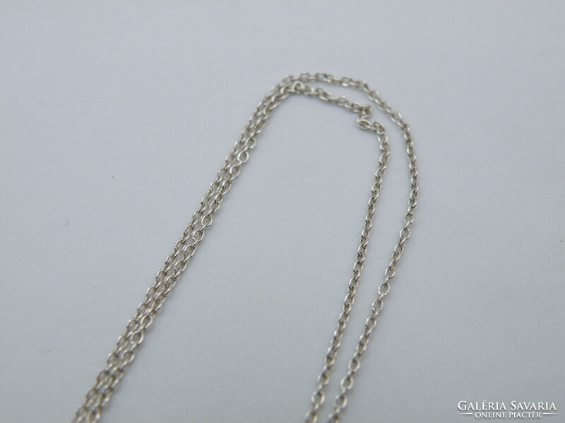 UK0219 Aranyos fekete köves ezüst medál és nyaklánc 925