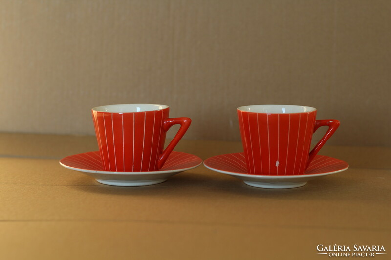 Granite Kispest design retro cup pair porcelain cup