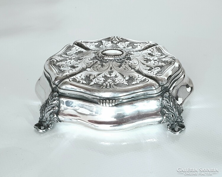 Silver jewelry box, jewelry box, jewelry holder