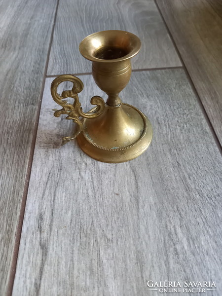 Gorgeous old copper walking candle holder (8x8.5x6.8 cm)