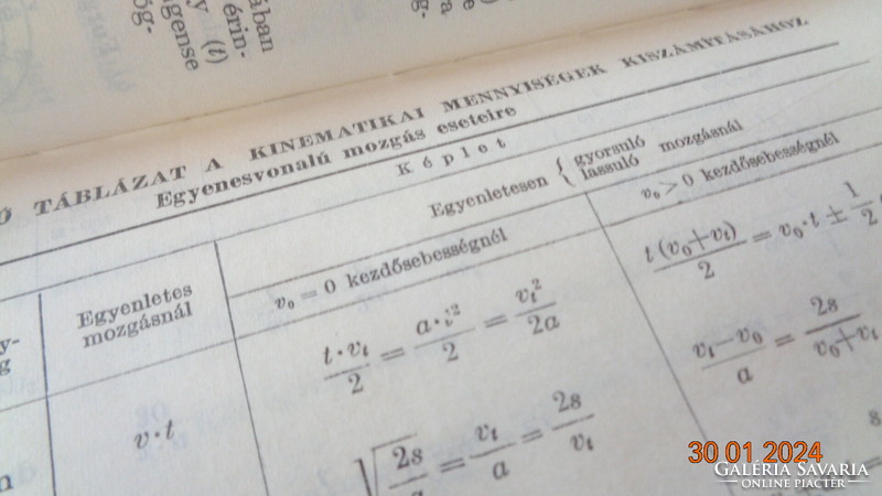 Technical tables, ohmacht-sárközi 1963.