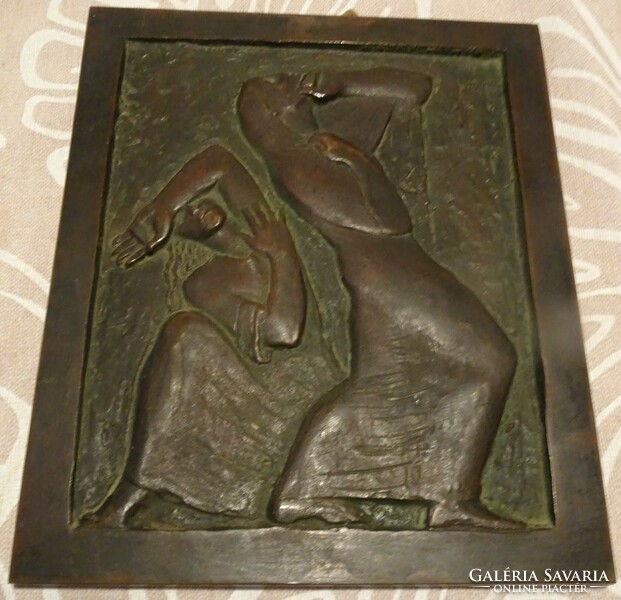 Antique flawless bronze wall picture wall decoration.