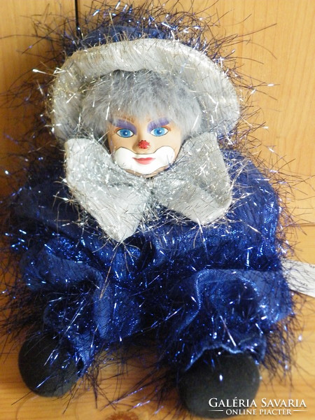 Tati bremen clown doll with porcelain head, with glittering decoration (designed by Gerhard Dargel) 23cm