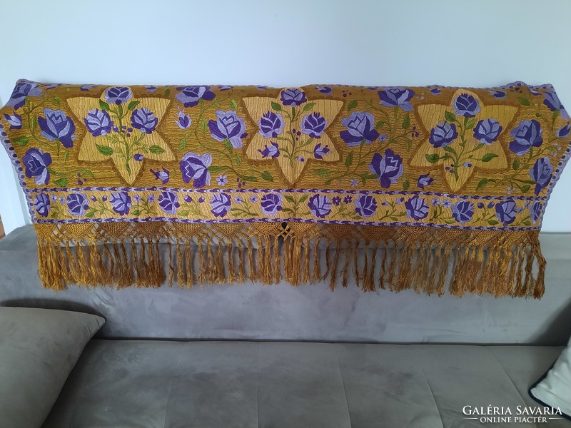 Matyó wall protector 146x40 cm + fringe 20 cm! Beautiful condition!