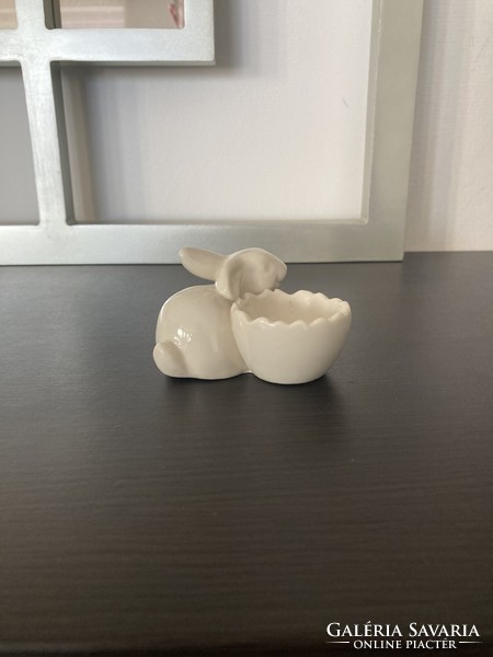 Porcelain rabbit with egg holder