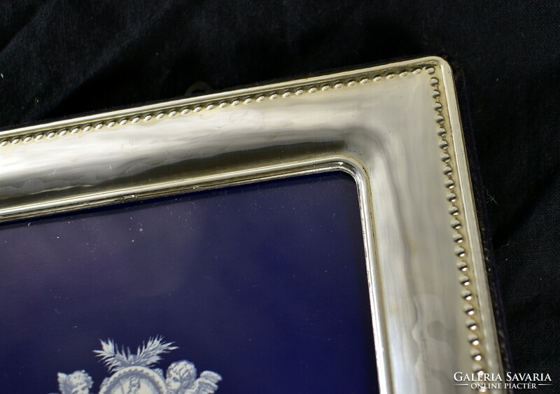 Decorative dotted line small silver table picture frame photo frame