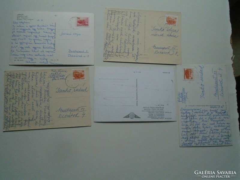 D200940 - 5 postcards - aggtelek - fortune teller 1960-71