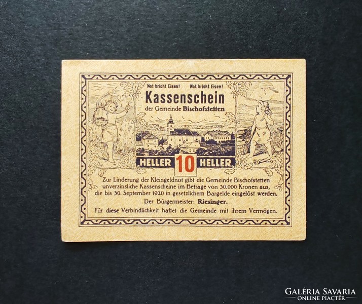 Ausztria - Bischofstetten 10 Heller 1920