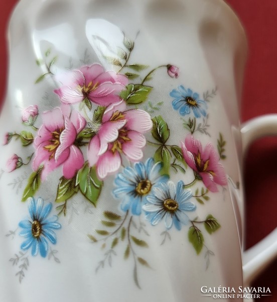 Bohemia német porcelán csésze bögre virág mintával