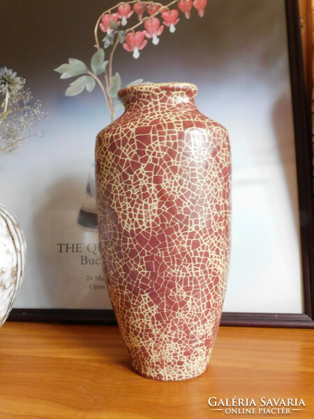 Rare vase from Pesthidegkút with cracked glaze - 31.5 Cm