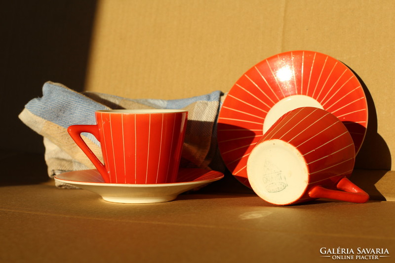 Gránit kispesti design retro csészepár porcelán csésze