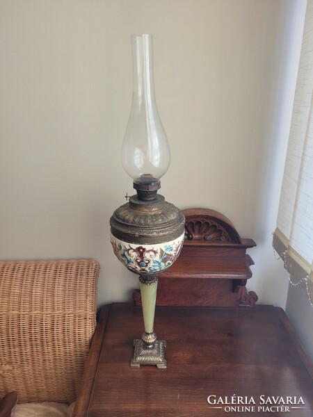 Antik Francia petróleum lámpa
