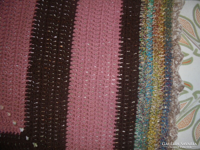 Retro hand crocheted warm shawl