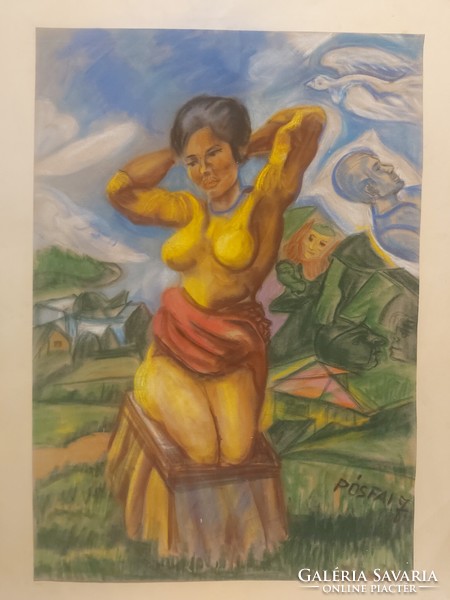 L.Kovács Júlia/Pósfai Júlia/Pósfainé: "", pasztell festmény, 50x35 cm