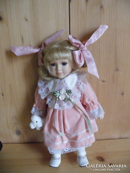 Doll with old porcelain head, (porcelain hands and feet) 32cm - numbered: 847 c -