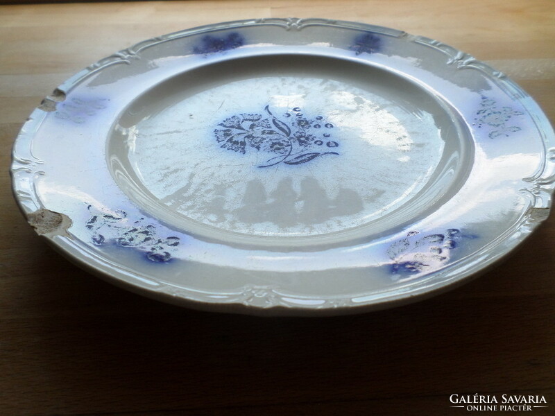 Antik angol Staffordshire fajansz tányér 26,5 cm - Gyűjtői ritkaság!