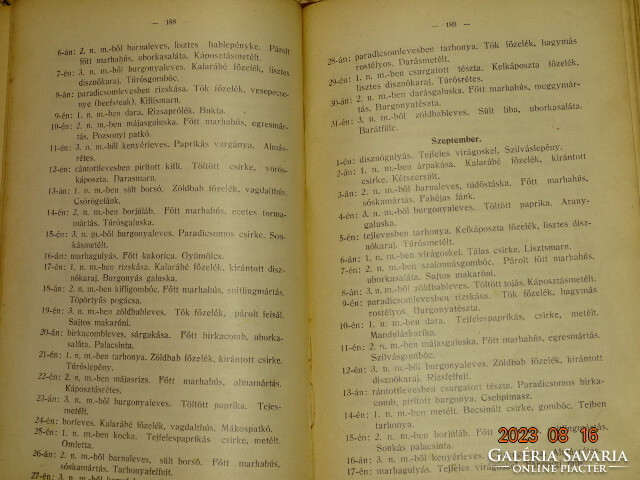 Erzsébet Komáry: cookbook of a bourgeois household economical Hungarian cuisine around 1914