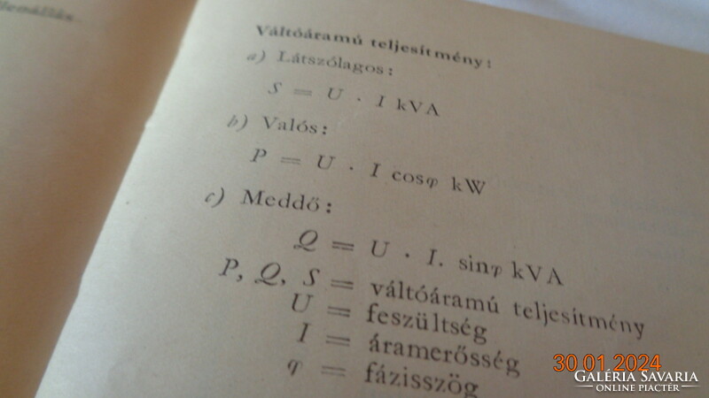 Műszaki Táblázatok  , Ohmacht- Sárközi  1954.