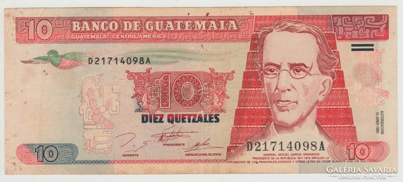 GUATEMALA 10 QUETZALES 1995