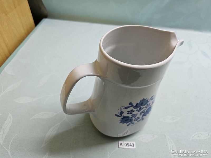 A0543 Great Plains blue jug with Hungarian pattern
