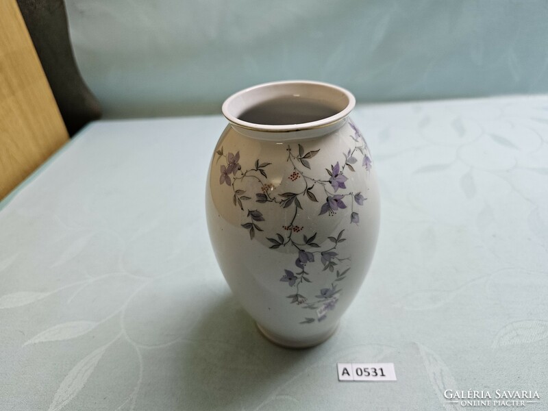 A0531 Köbánya porcelain factory flower pattern vase