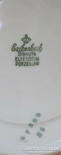 Eschenbach Bavaria német porcelán kávés teás reggeliző szett csésze csészealj kistányér tányér