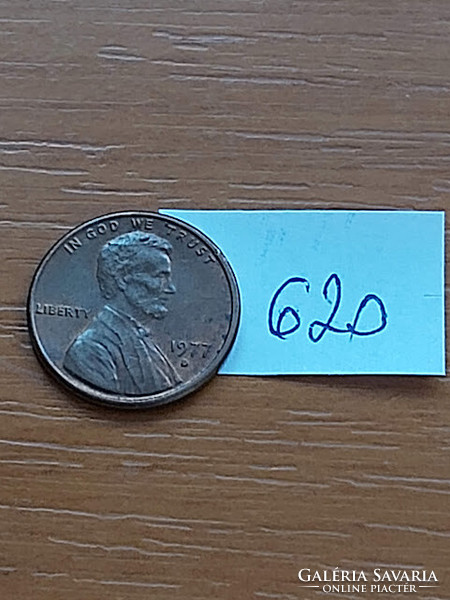 Usa 1 cent 1977 / d, abraham lincoln, copper-zinc 620