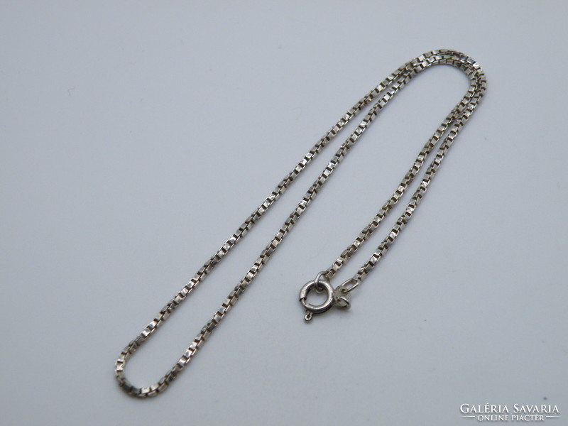 Uk0215 Venetian cube pattern silver necklace 925