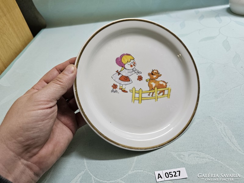 A0527 Zsolnay gyerekmintás tányér