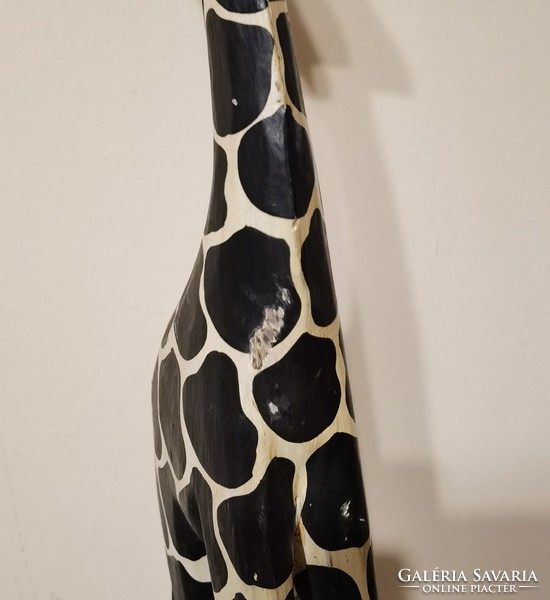 Wooden giraffe statue 61 cm