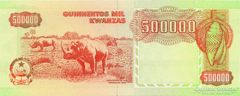 Angola 500 000 Kwanzas 1991 UNC