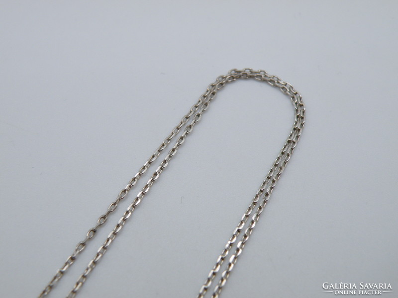 UK0210  Apró kék köves ezüst medál és nyaklánc  925