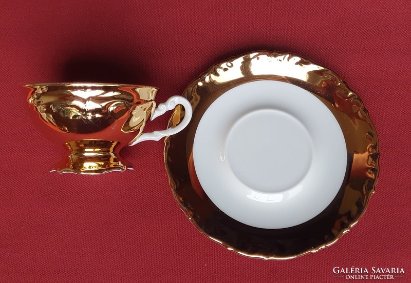 Bavaria German porcelain coffee set richly gilded cup saucer espresso espresso mocha