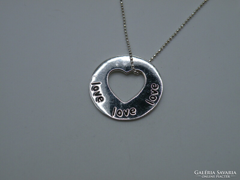 Uk0212 love silver pendant and necklace 925