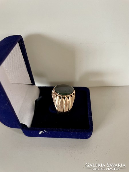 Men's 14k gold ring with stones