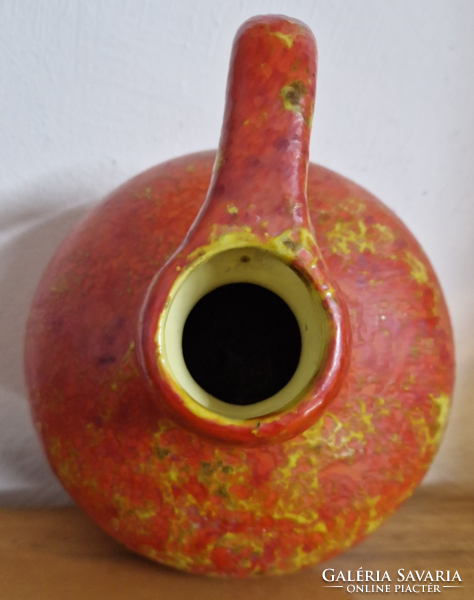 Tófej, applied arts, glazed, ceramic vase, jug, in perfect condition