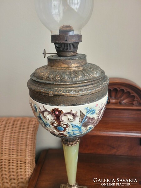 Antik Francia petróleum lámpa