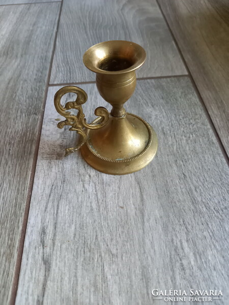 Gorgeous old copper walking candle holder (8x8.5x6.8 cm)