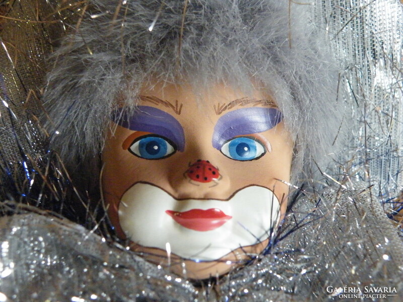 Tati bremen clown doll with porcelain head, with glittering decoration (designed by Gerhard Dargel) 23cm