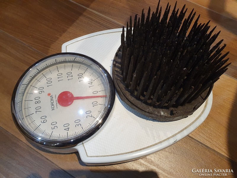 A hemp comb in a medieval comb or carding device