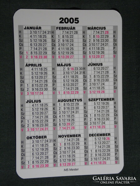 Card calendar, agile bunny soccer world sports store, Pécs, graphic designer, advertising figure, rabbit, 2005, (6)