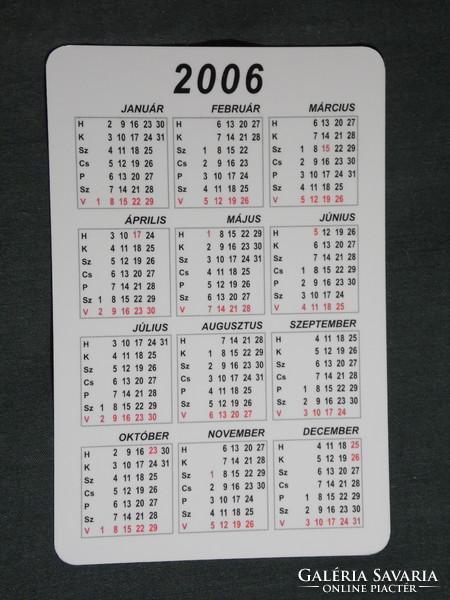 Card calendar, state insurance, lock, 2006, (6)